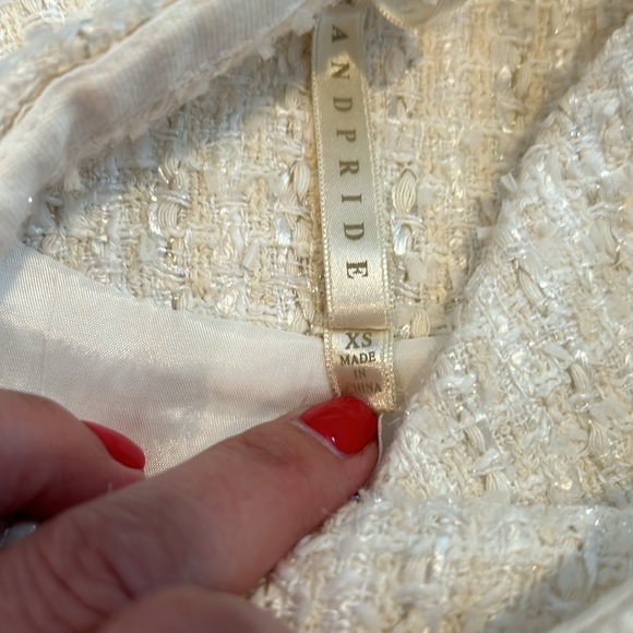 Truth & Pride Ivory Tweed Blazer, XS - Picture 7 of 16